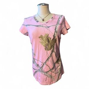 Realtree Pink and Brown Camouflage Women's Tee